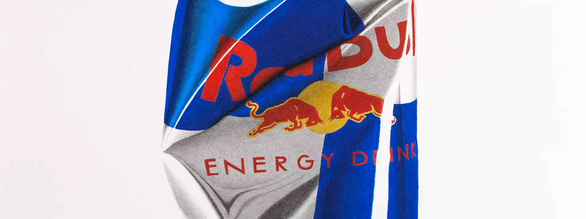 Red Bull Can by Dean Spinks, Drawing, Pop