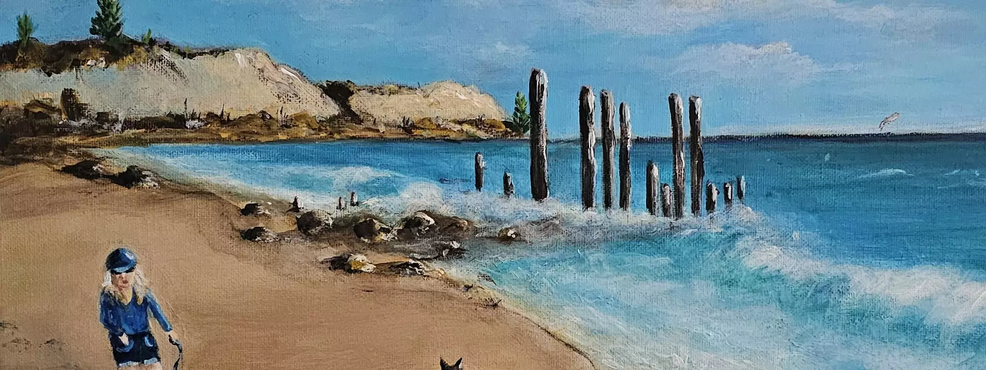 Port Willunga Jetty Beach dog walk