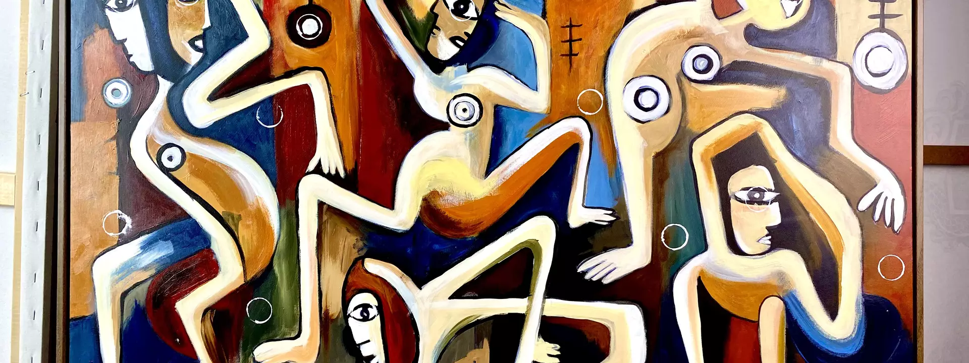 I see this painting as a kind of abstract simulation of life. We’re constantly moving through moments where we have to make …