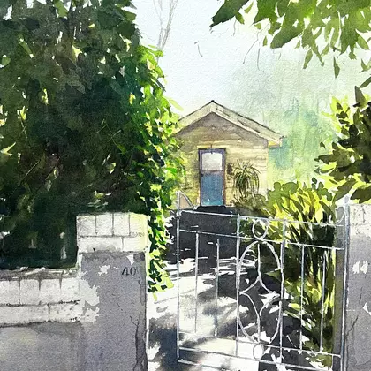 A garden path leading to a quaint little cottage
