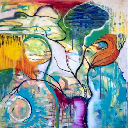 I dream of a place by Marijke Lambregtse, Acrylic, Abstract