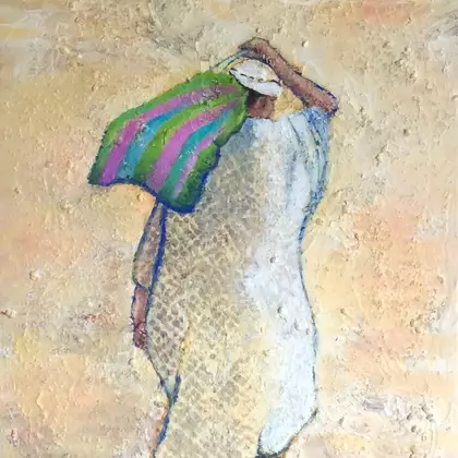Going home by Marijke Lambregtse, Mixed Media