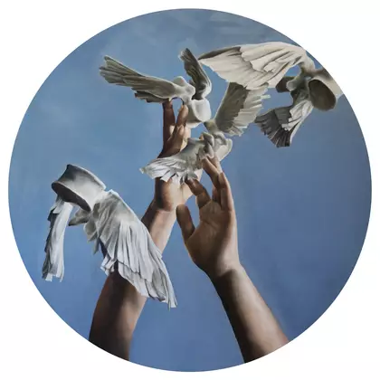 My Fight and Flight by Sarah Park, Oil