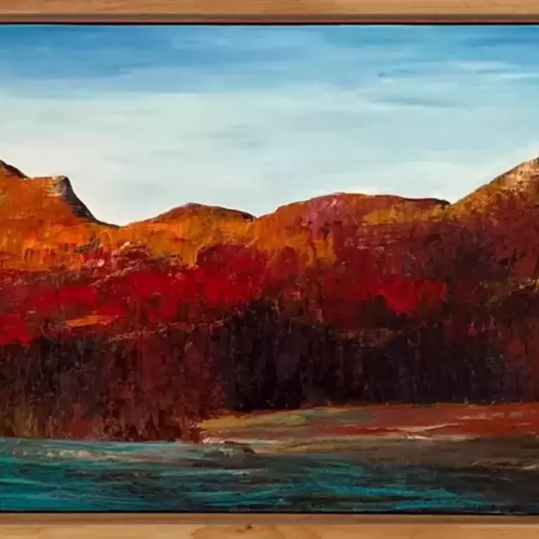 Abstract outback landscape with strong colours