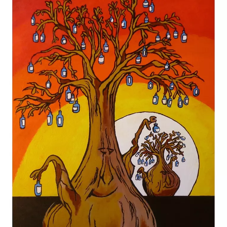The Aussie Bottle Tree by Robert Wiezel