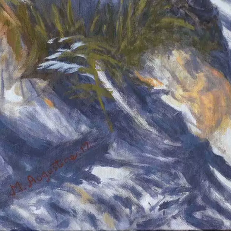 A hot sunny day driving down to the beach midday through the bush — artist's signature