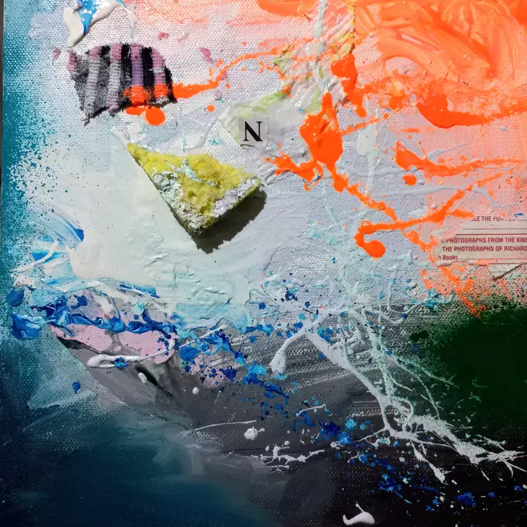 No Netflix by Jason Wenzel, Mixed Media, Abstract