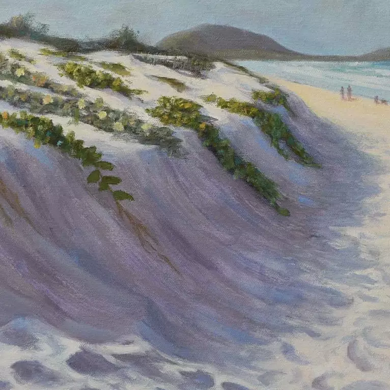 To get to the beach there is a walk past the dune — detail