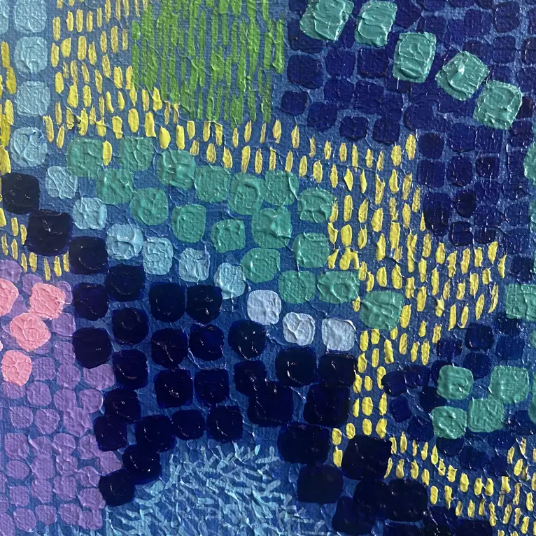 Journey through cool blues and vibrant greens on an underwater map. — detail