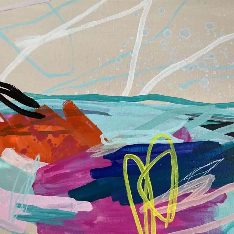 Energetic contemporary ocean abstract