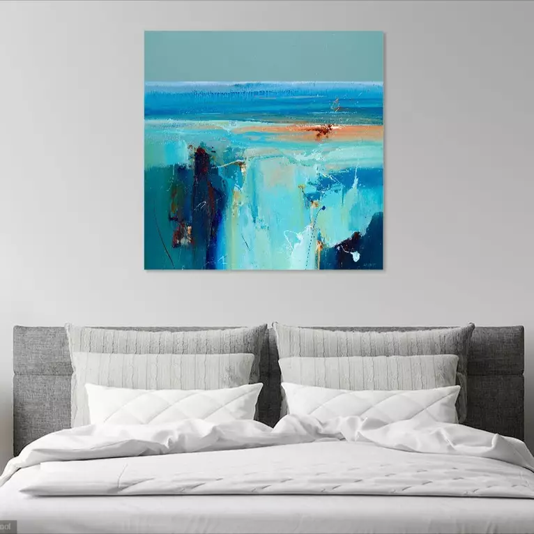 Ocean, beach, waterfall and underwater caverns — shown hanging
