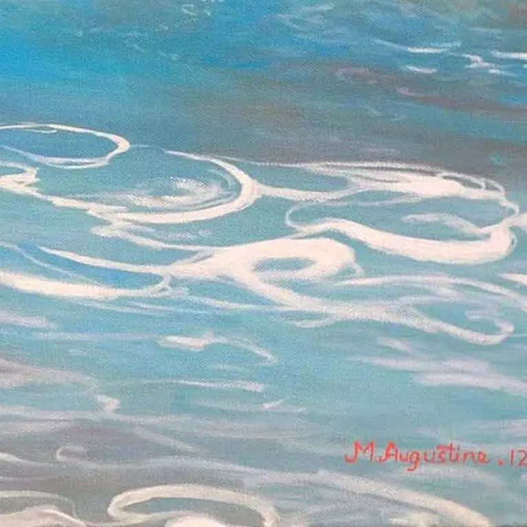 A colourful wave — artist's signature