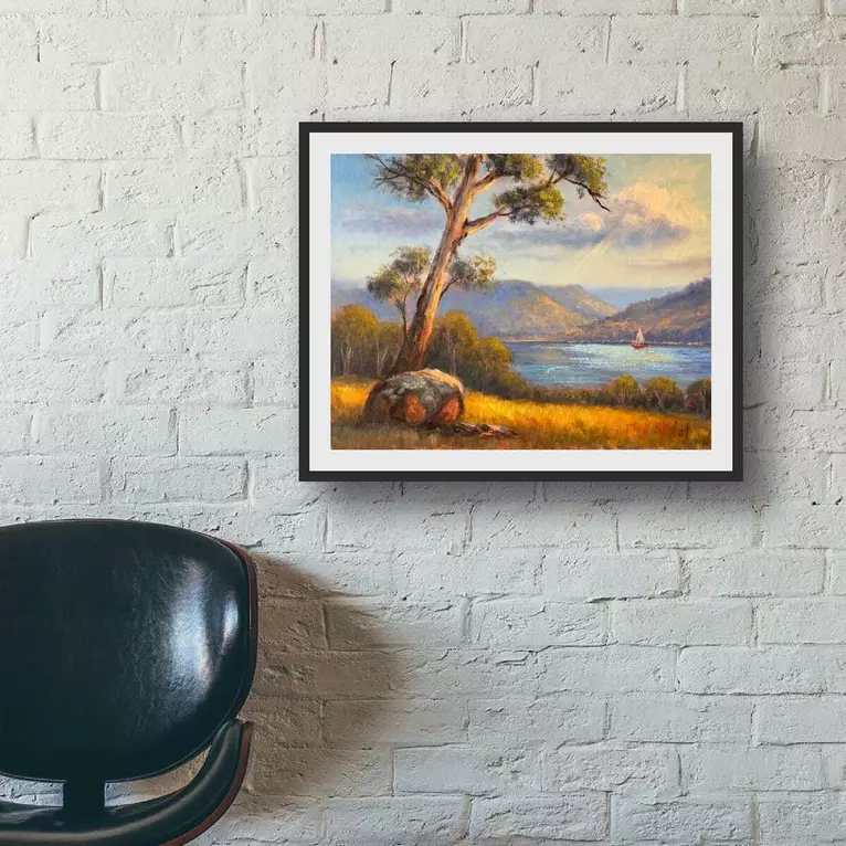 Original oil painting of a study of a gum tree by Christopher Vidal