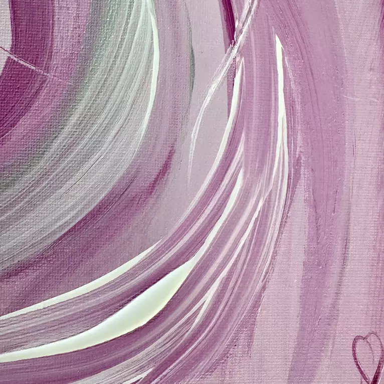 Abstract floral pink tones — edge view