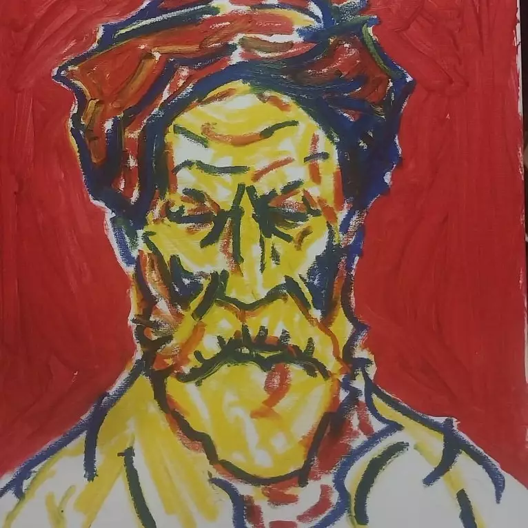 mona mie taleb by J heretical, Oil, Expressionism