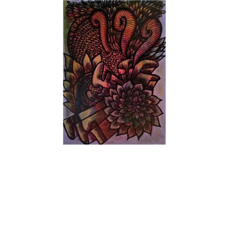 Leafy Labrynth by Patrick Francis — shown in a room setting