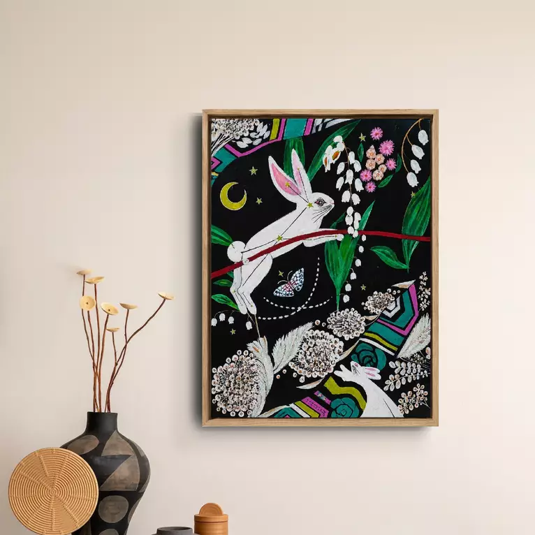 Chasing the Moon by Makiko Kimura — shown hanging