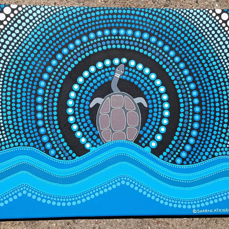 Turtle Plains Part 2 by Sharon Atkinson, Acrylic, Aboriginal