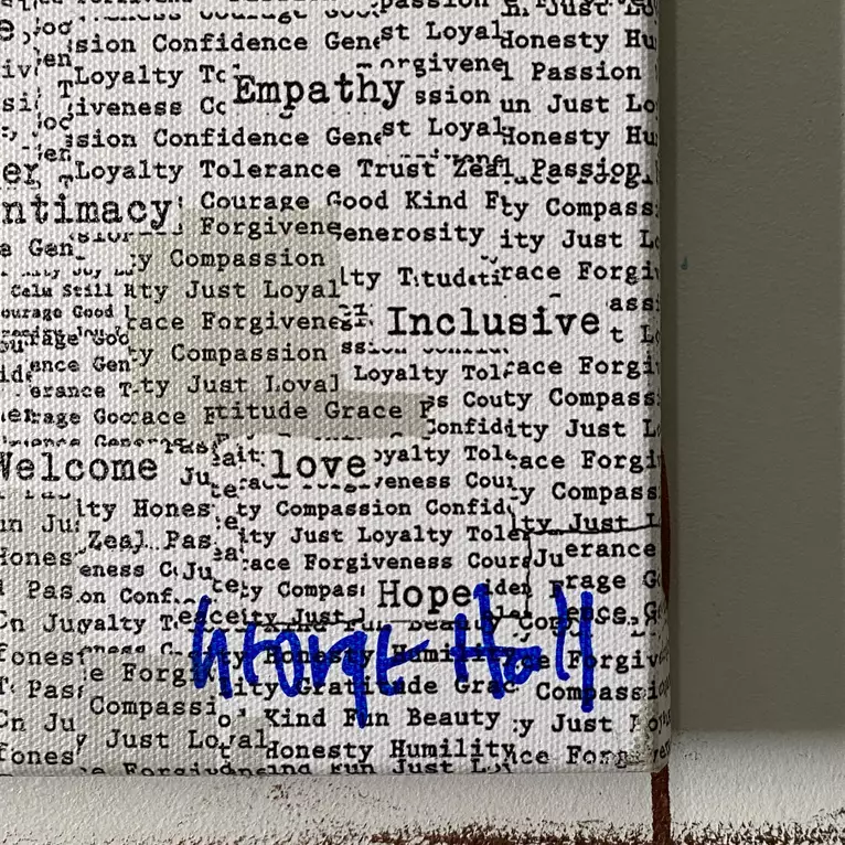 Love heart positive words — artist's signature