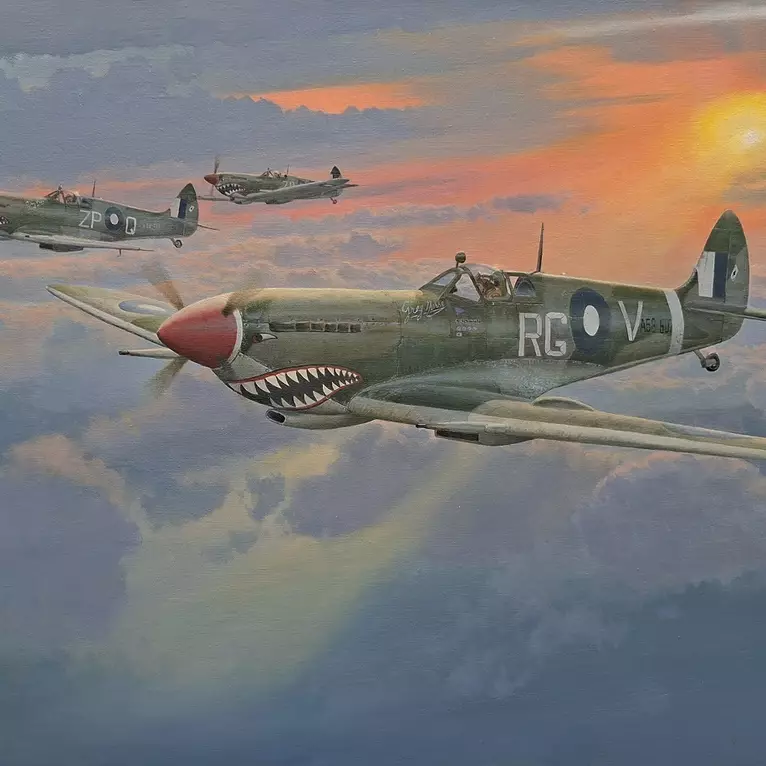 The Spitfire Mk 8 flown by Wing Commander Bobby Gibbes, RAAF, in 1945.