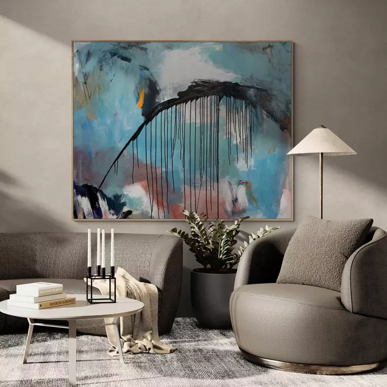 'Wait What' captures the sudden, exhilarating moment when clarity breaks through confusion, brought to life … — shown hanging