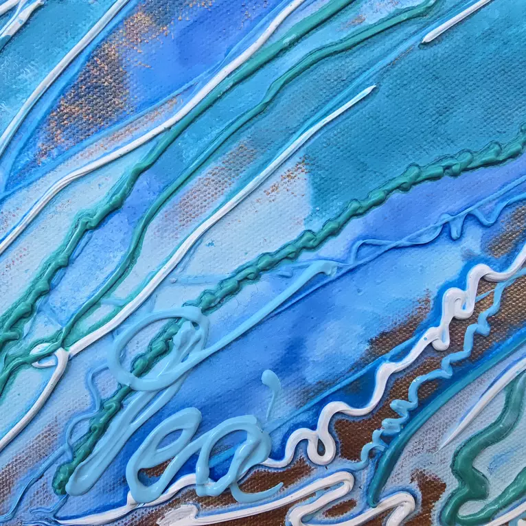 Part of a series of 13 paintings inspired by the iconic piers of Victoria’s Mornington Peninsula. This … — artist's signature