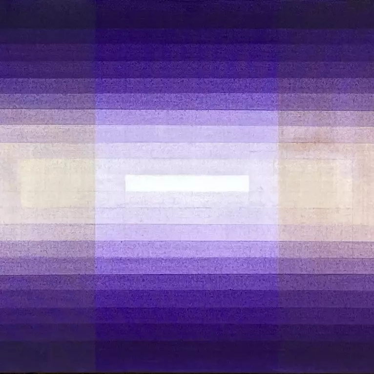 Glowing hard edge abstract — edge view