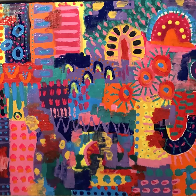 Colour Circus by Anna Hanna - Art on Unley, Acrylic, Abstract