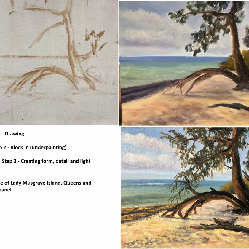 The painting process
