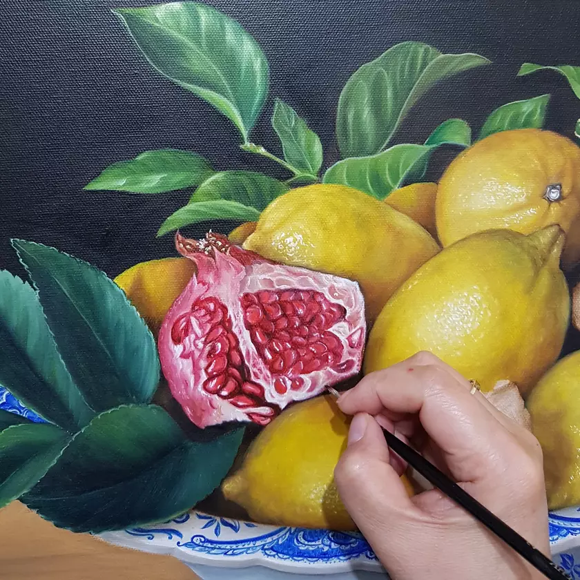 Lemons and pomegranate
