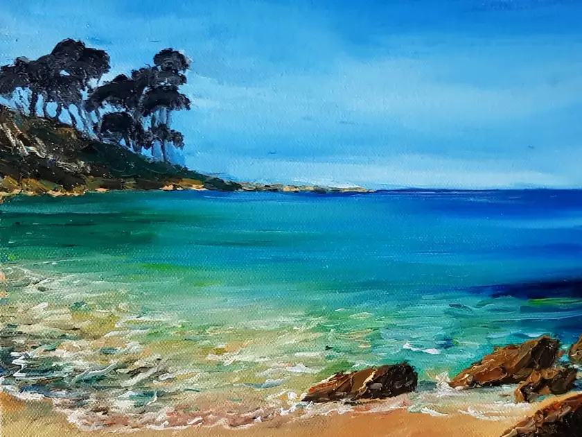 Rice Pebble Beach( Bicheno) by Georgina Richmond