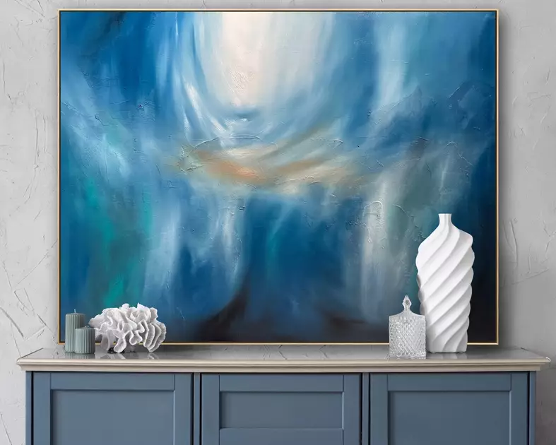 (Framed) Endless Possibilities, large coastal abstract by Alanah Jarvis