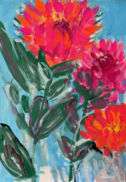 When Iceland blooms [Painted in Iceland] - requires framing by Kester ...