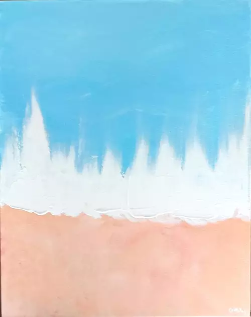 Beach Blues No2 Framed by Coco O'Malley
