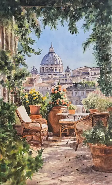 Morning Light over Rome by Parisa Z