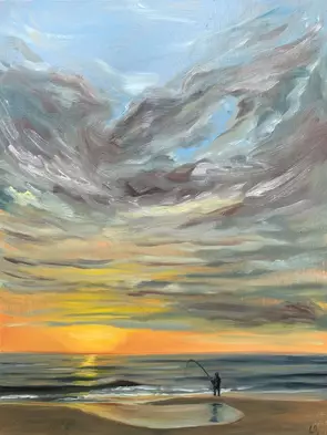 Morning Fishing by Laura Brennan, Canvas Print