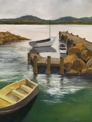 The Yellow Boat by Pam Gleeson, Canvas Print