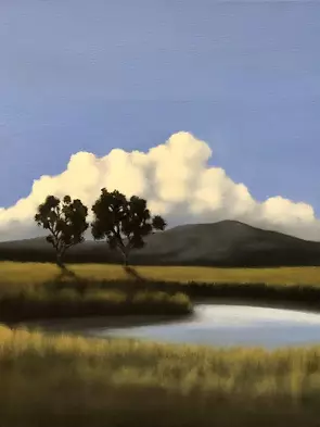 Macedon Pond by Carolyn Stephens, Canvas Print