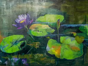 Water lily Pond by Rosa d'Argent, Canvas Print