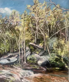 This was inspired by a view I found of the river at Federation Falls. Royal National Park, in the Sutherland Shire. I am mov…
