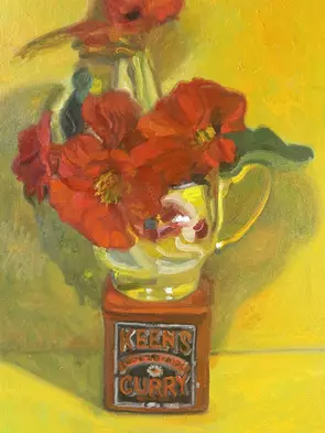 Keens Curry Nasturtiums by MELODY Smith, Canvas Print