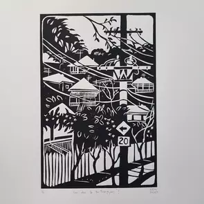 Slow Down for the Frangipani Ed. 26 of 30 by Robyn Bauer, Reproduction Print, Australiana