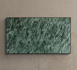 Green impasto on canvas