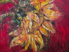 Sunflower "the symbol of love" by Bikram Wanem, Canvas Print
