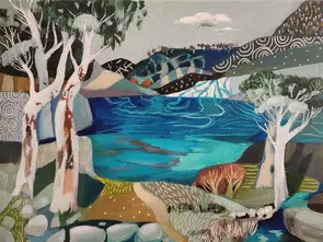Gum Tree Lake by Susan Trudinger, Canvas Print