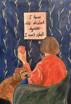 I can’t spell by Komal Sharma, Acrylic, Abstract