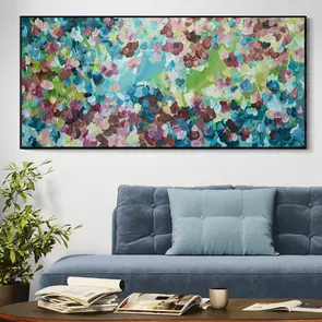 Large colourful abstract nature pattern art