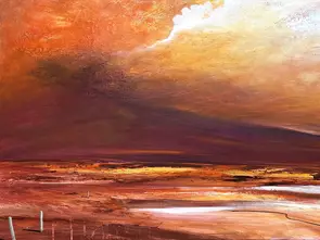 Salt Lake Sunset by Tania Chanter, Canvas Print