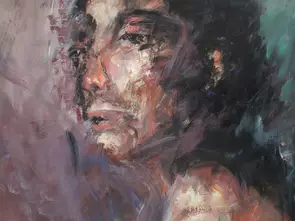 A distinctive male portrait in a quick sketch style by andrew neilan (naylan), Canvas Print