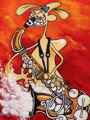 SMOKIN by Robert Wiezel, Canvas Print, Australiana